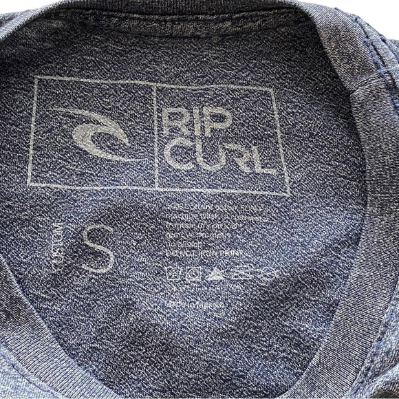 RIP CURL Surf Heather Blue Gray w/ Maroon Logo Tee Shirt Men S Small - Picture 4 of 6